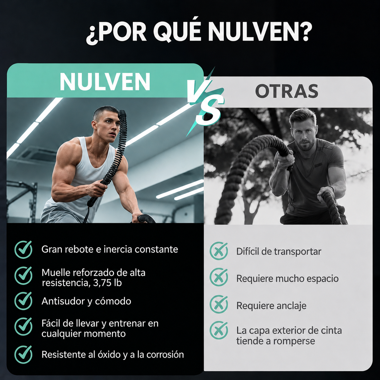 Battle Ropes Portátiles Nulven